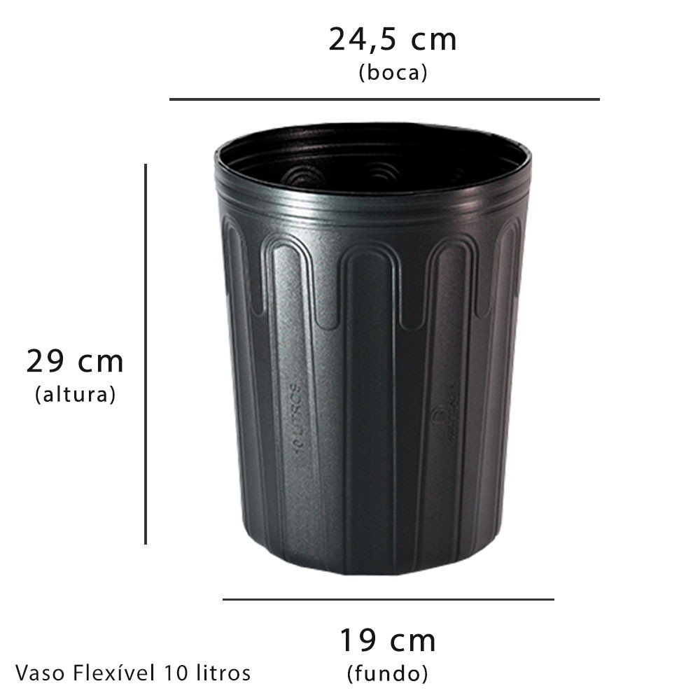 Kit Vasos Preto Para Embalagem De Mudas Nutriplan Litros Unidades