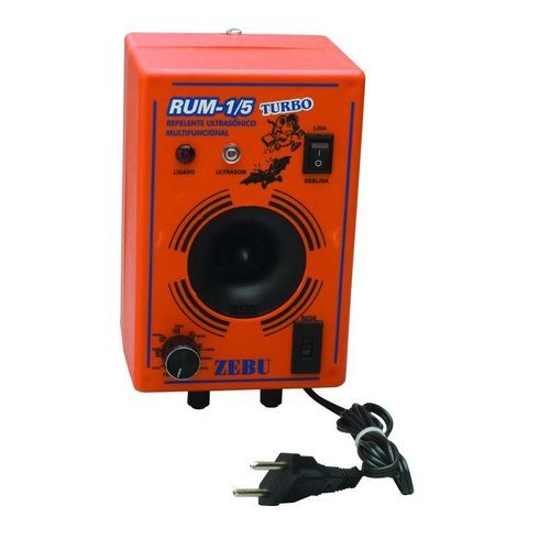 repelente ultrassonico multifuncoes rum turbo zebo laranja