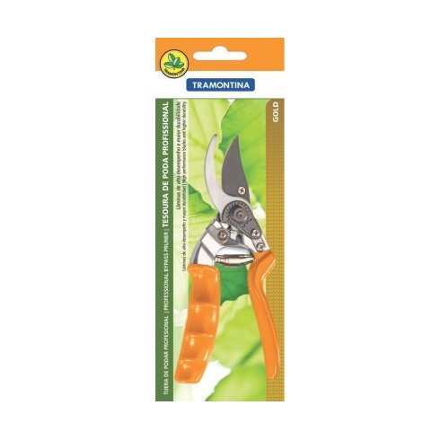 tesoura para poda semi profissional tramontina linha golden cabo giratorio