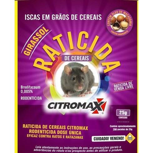 raticida girassol alta atratividade citromax girassol
