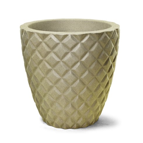 vaso diamante redondo 43 areia
