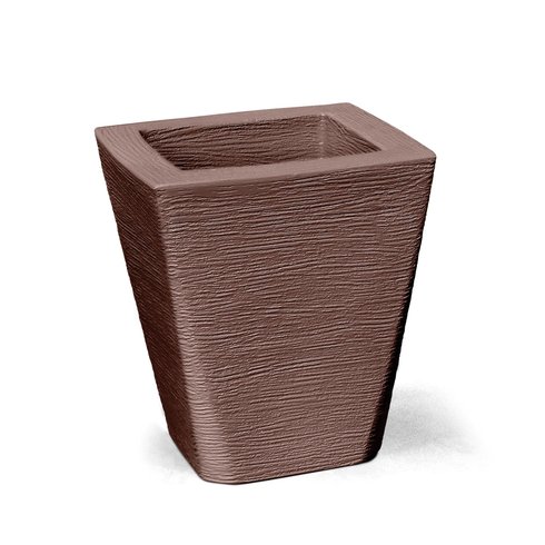 vaso grafiato trapezio 35 tabaco