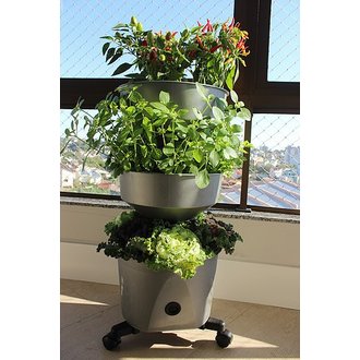 Horta Vertical Auto Irrigável Verde Vida - ACOMPANHA RODÍZIO Cor