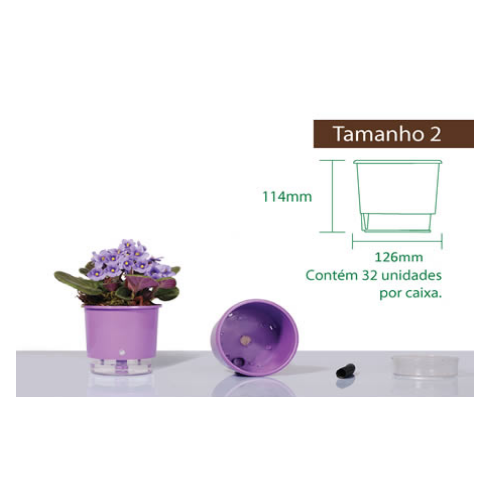 vaso auto irrigavel raiz funcionamento detalhe roxo n2