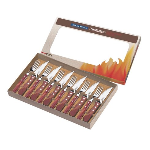 jogo churrasco jumbo tramontina 4 pecas vermelho