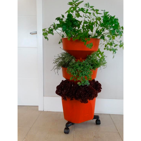 horta compacta vertical verde novovida telha rodizio
