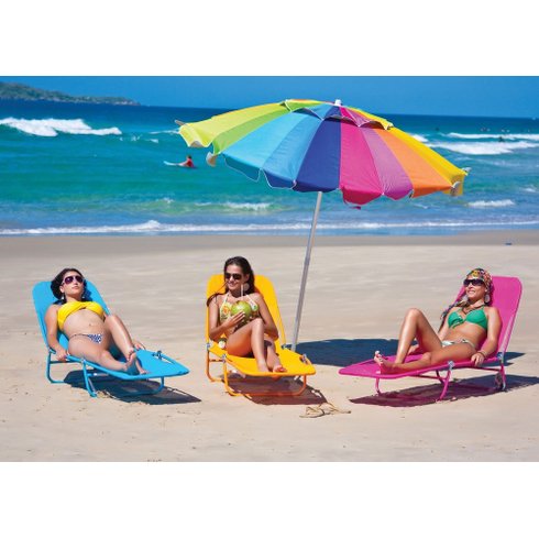 guarda sol colorido grande mor praia