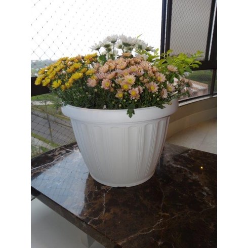 mini vaso acqua auto irrigavel verde vida branco