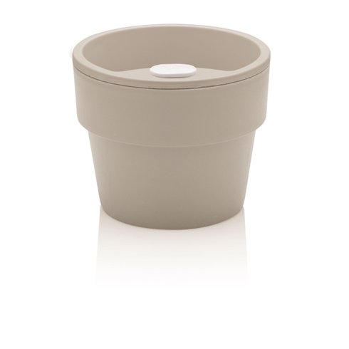 vaso auto irrigavel pequeno bege ou