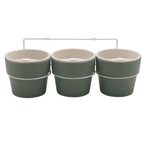 kit com tres vasos auto irrigavel chumbo ou