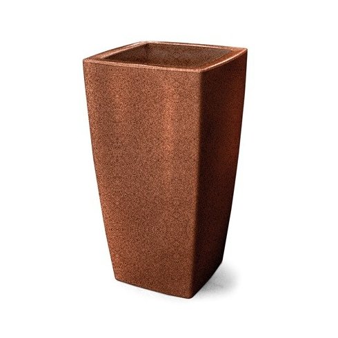 vaso plastico trapezio ferrugem 65