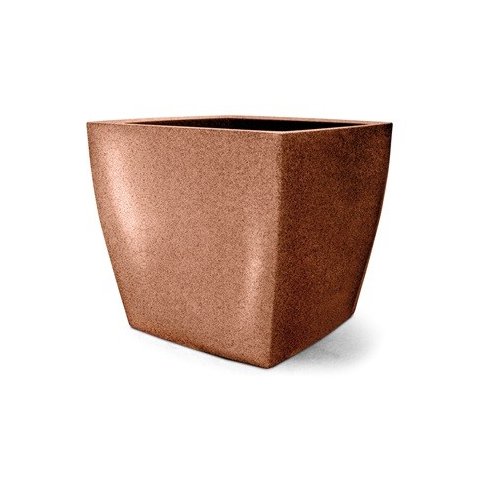vaso plastico quadrado ferrugem 40