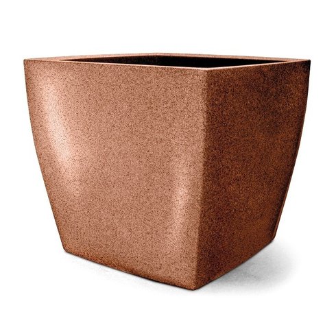 vaso plastico quadrado ferrugem 50