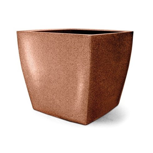 vaso plastico quadrado ferrugem 60
