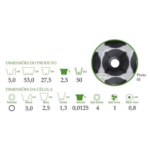 bandeja nutriplan 200 celulas fina f08 com aba detalhe