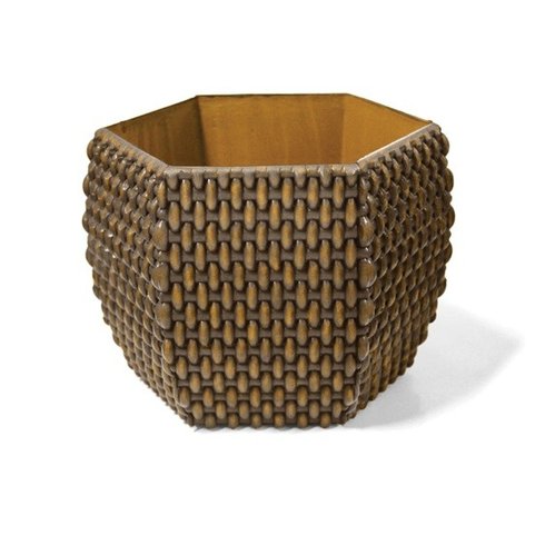 vaso cachepo hexagonal 15 envelhecido nutriplan