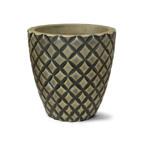 7301701 vaso diamante redondo envelhecido