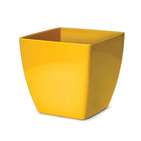 vaso cachepo elegance nutripla quadrado amarelo