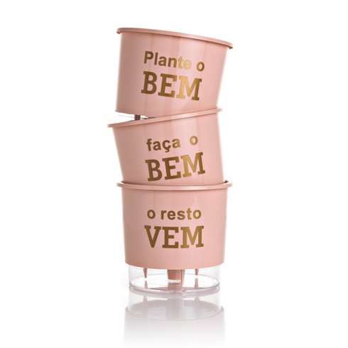 vaso autoirrigavel wishes plante o bem rosa horizontal