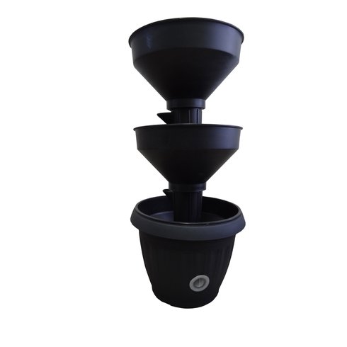 mini horta autoirrigavel cor preto