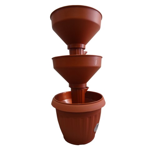 mini horta autoirrigavel cor telha