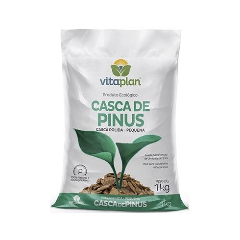 casca de pinus polida pequena 1kg