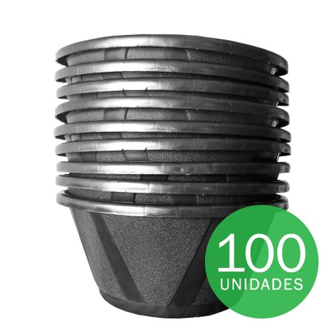 vaso cuia nobre 03 com prato nutriplan preto 100 unidades