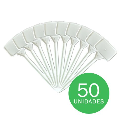 plaquinhas identificacao plantas branco 30cm 50 unidades