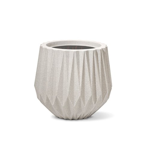 vaso origami redondo 22 cimento