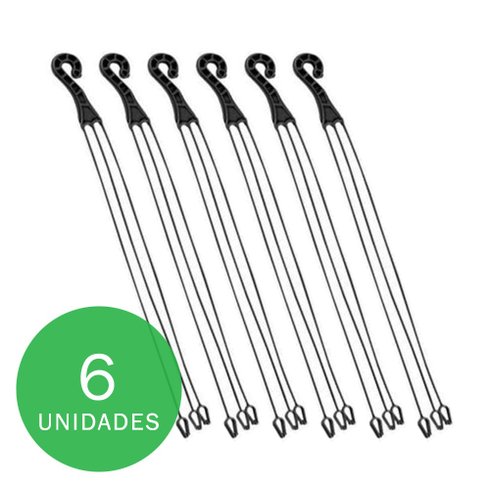 kit hastes plastico 54cm preto nutriplan 6un