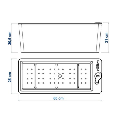 horta autoirrigavel cafe tramontina unica dimensoes