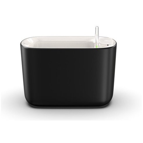vaso autoirrigavel botanika pequeno preto novo