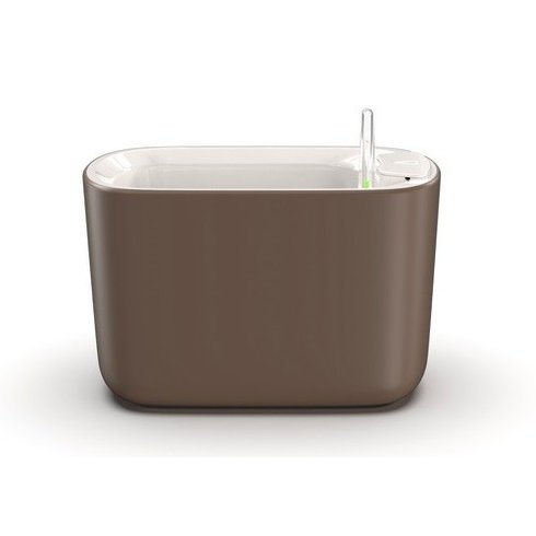 vaso autoirrigavel botanika pequeno marrom novo