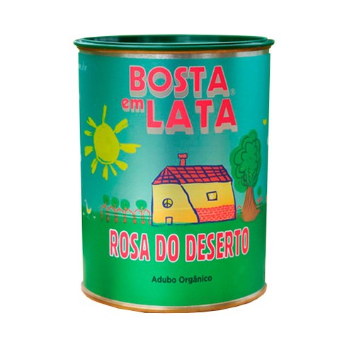 adubo organico bosta em lata rosa do deserto 500g