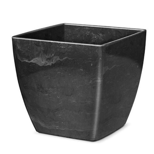 cachepo quadrado preto onix