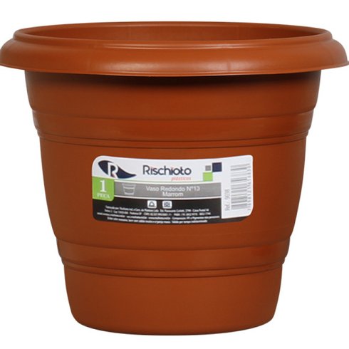 vaso redondo n13 rischioto marrom