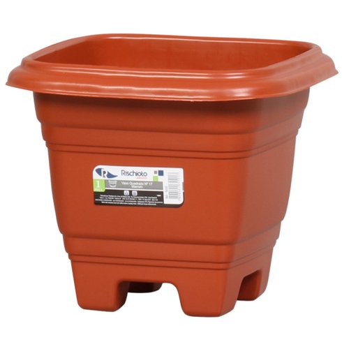 vaso quadrado n17 marrom rischioto