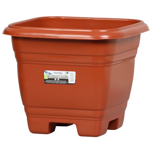 vaso quadrado n22 marrom rischioto