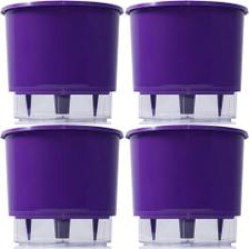 kit 4 vasos raiz autoirrigavel medio roxo