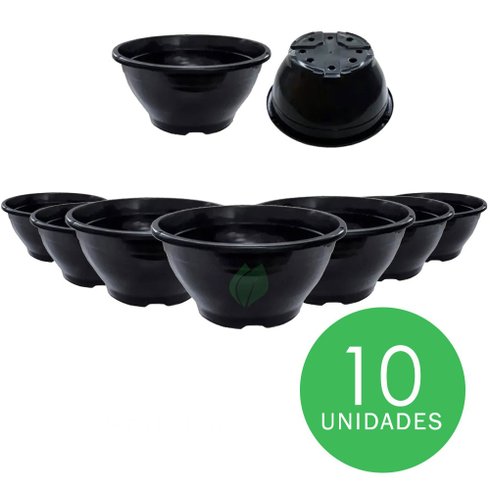 kit cuia preto ecovaso 18 10 unidades