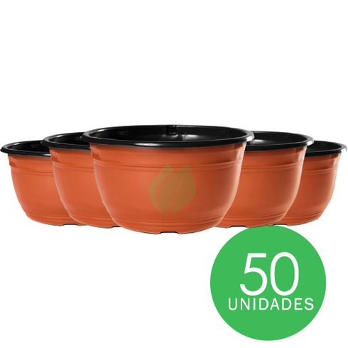 kit cuia nc22 preto ceramica 50 unidades