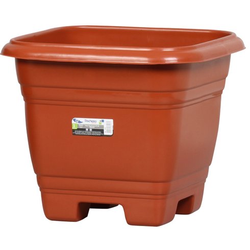 vaso quadrado 28 rischioto marrom
