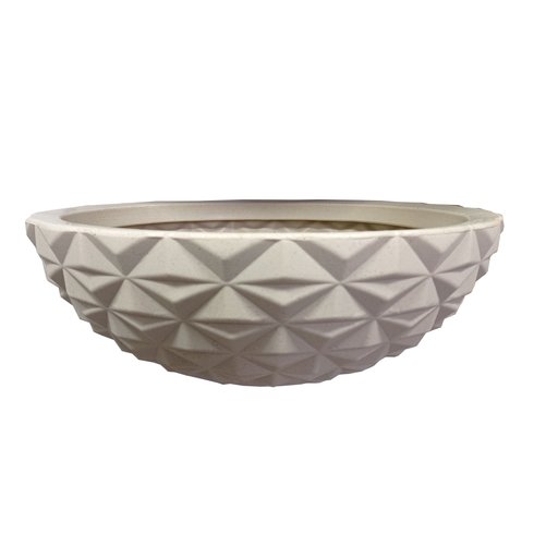 vaso concha lapidado bege bambu