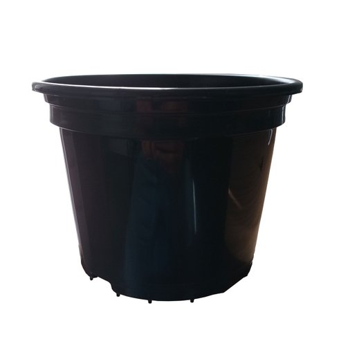 pote redondo plastico preto ecovaso 15