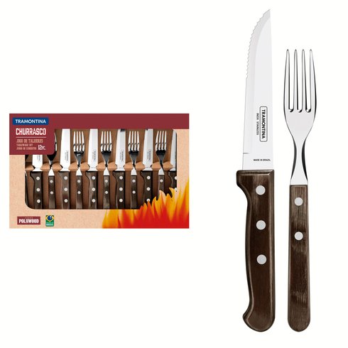jogo churrasco polywood castanho faqueiro