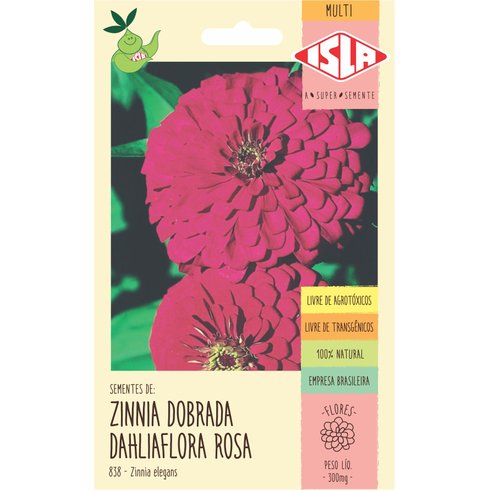 semente zinia rosa isla
