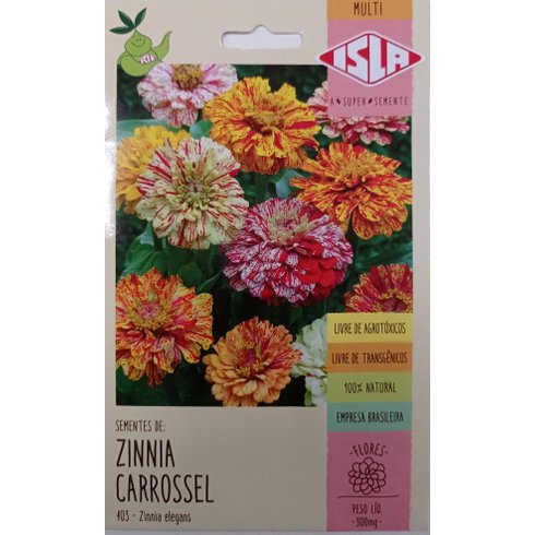 semente zinnia carrossel capa isla epoca plantio