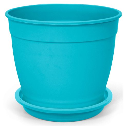 vaso aquarela com prato nutriplan azul tiffany