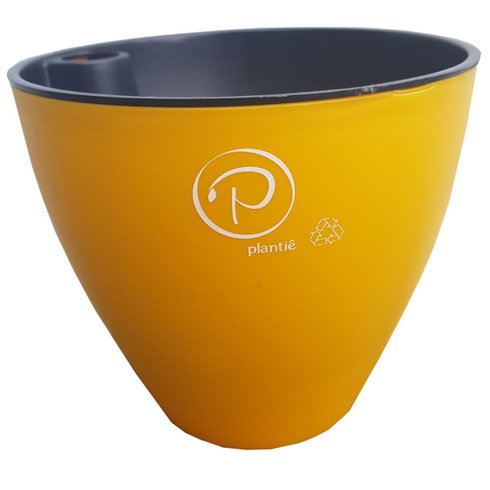 vaso autoirrigavel plantie amarelo