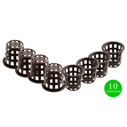 kit ecovaso orquidea vazado redondo 10un preto